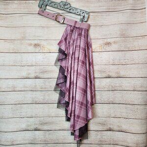 New With Tags TO ALICE Riff Side Skirt Costume Anime Plaid Skirt Belted Size 32